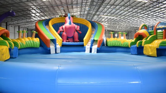 Piscina d'acqua gonfiabile per polpo da nuoto in PVC commerciale per bambini/adulti all'aperto con scivoli